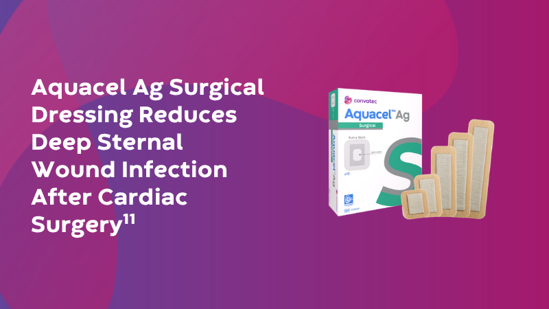 a purple background with aquacel surgical dressings 