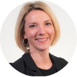 a close-up of a woman smiling